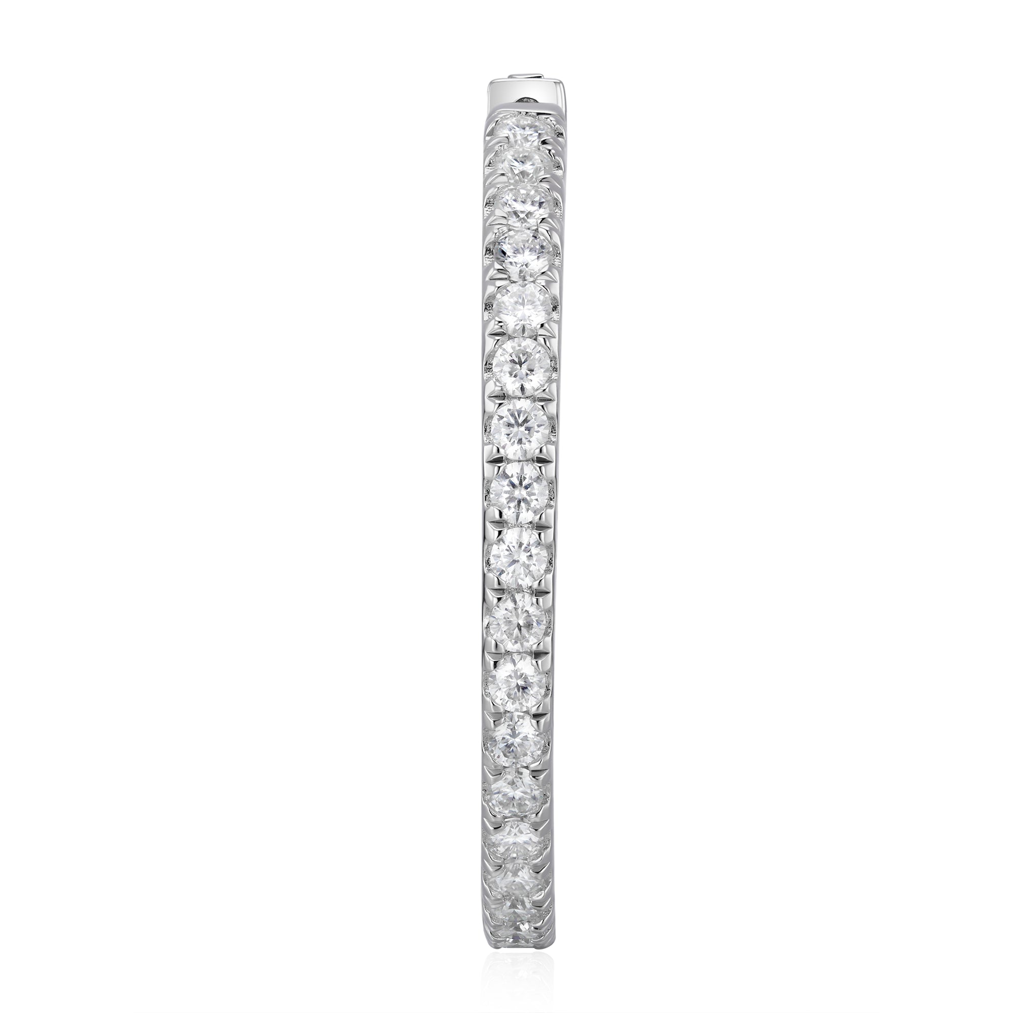 Single-row moissanite stud earrings