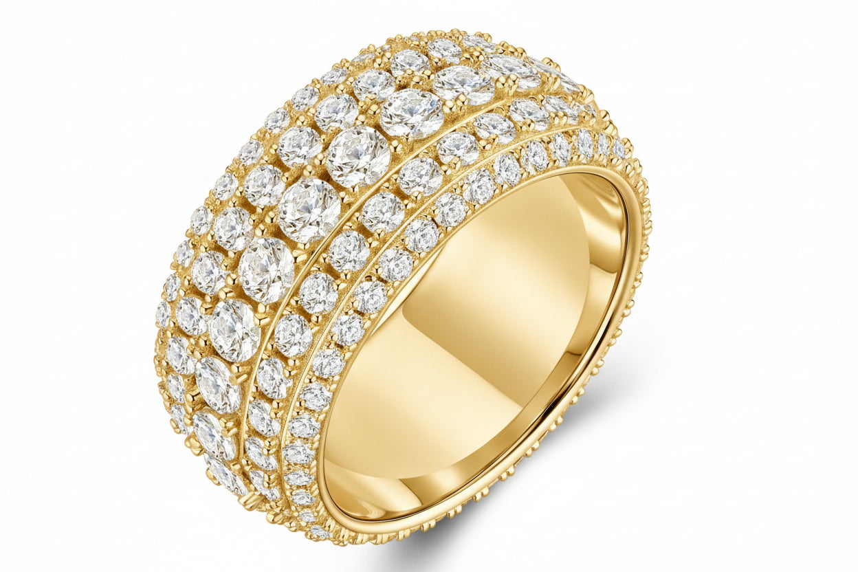 Moissanite Ring, 14k Gold