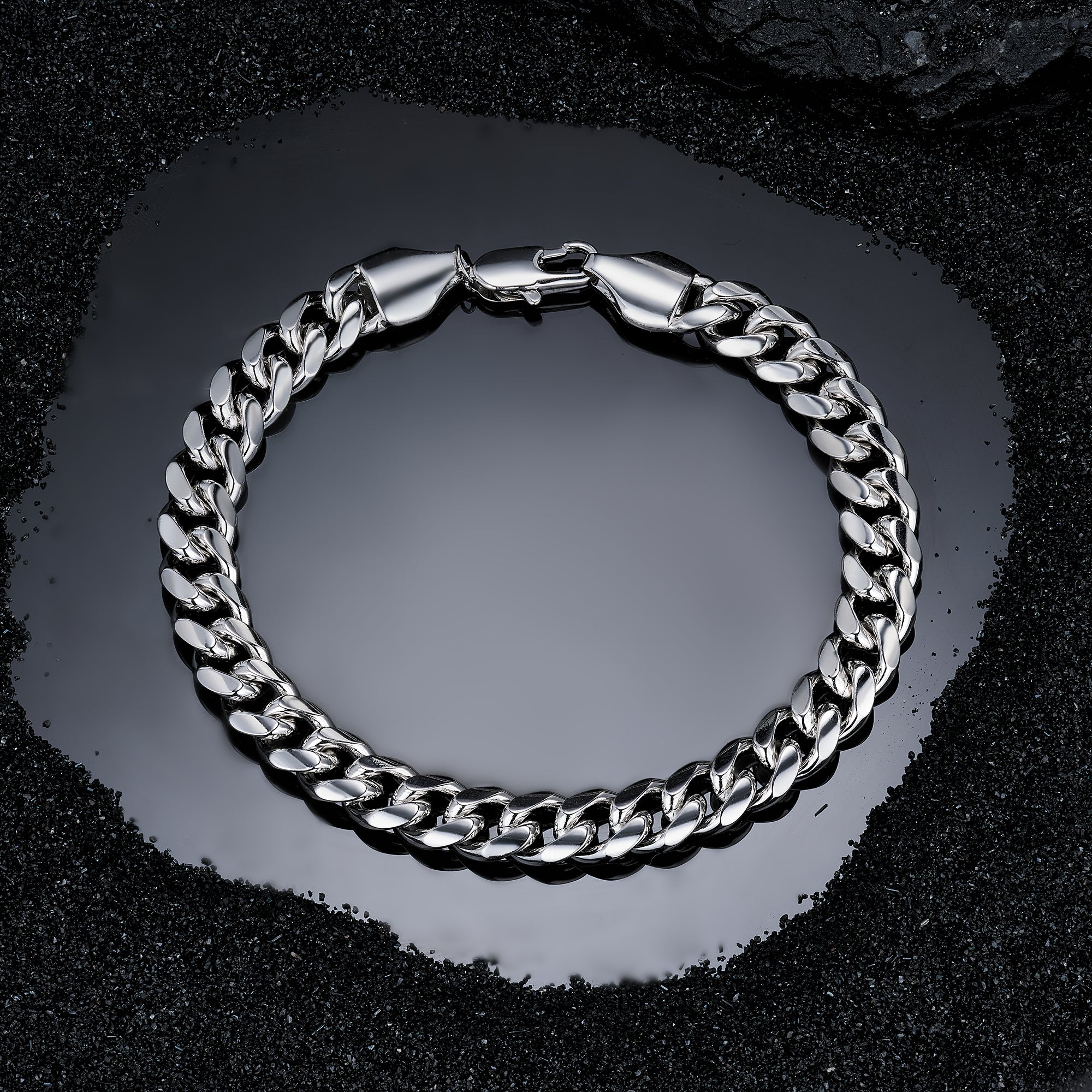 8mm Plain Cuban Bracelet