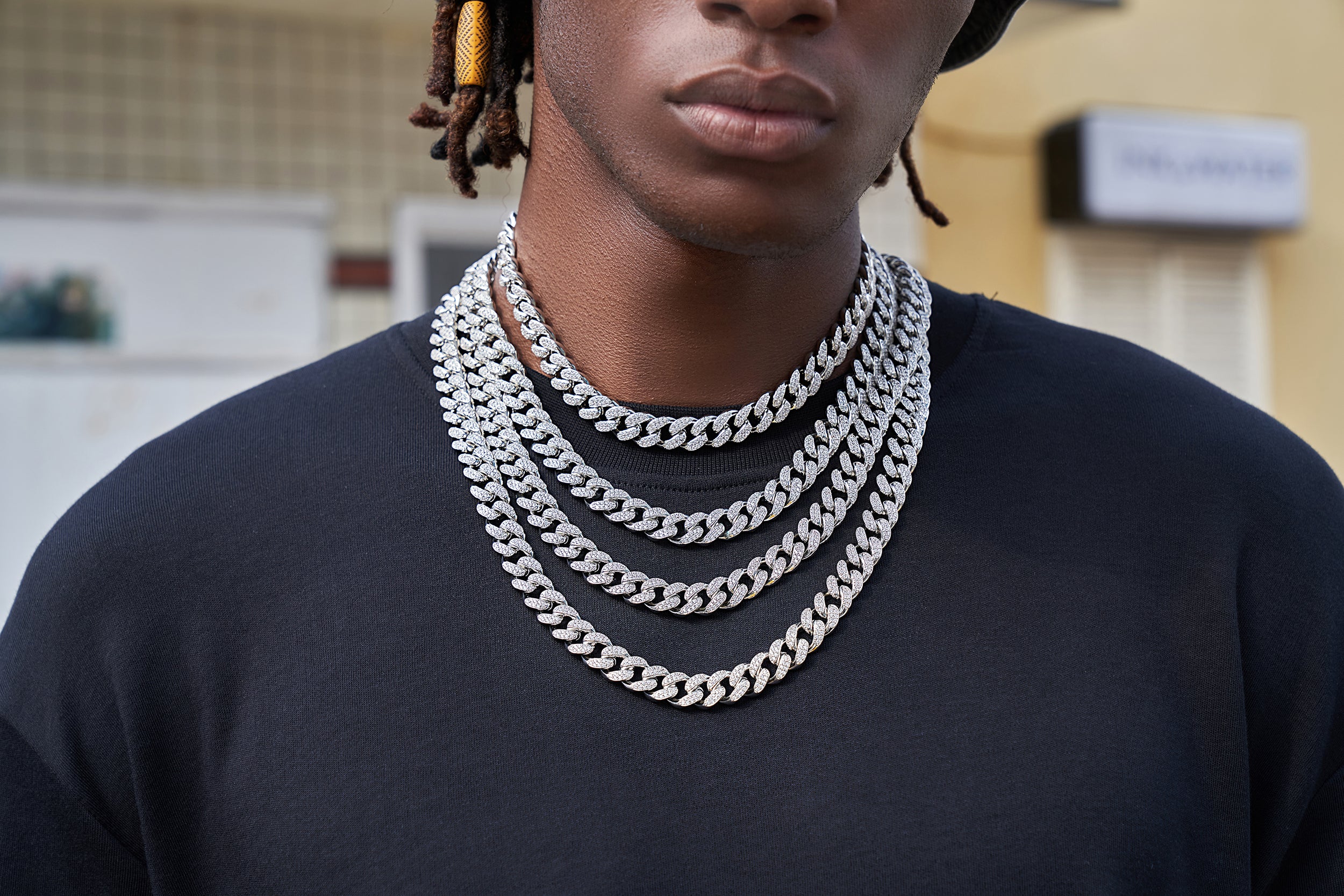 8-10mm VVS Moissanite Cuban Chain