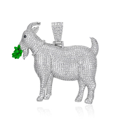 VVS Moissanite Goat Pendant