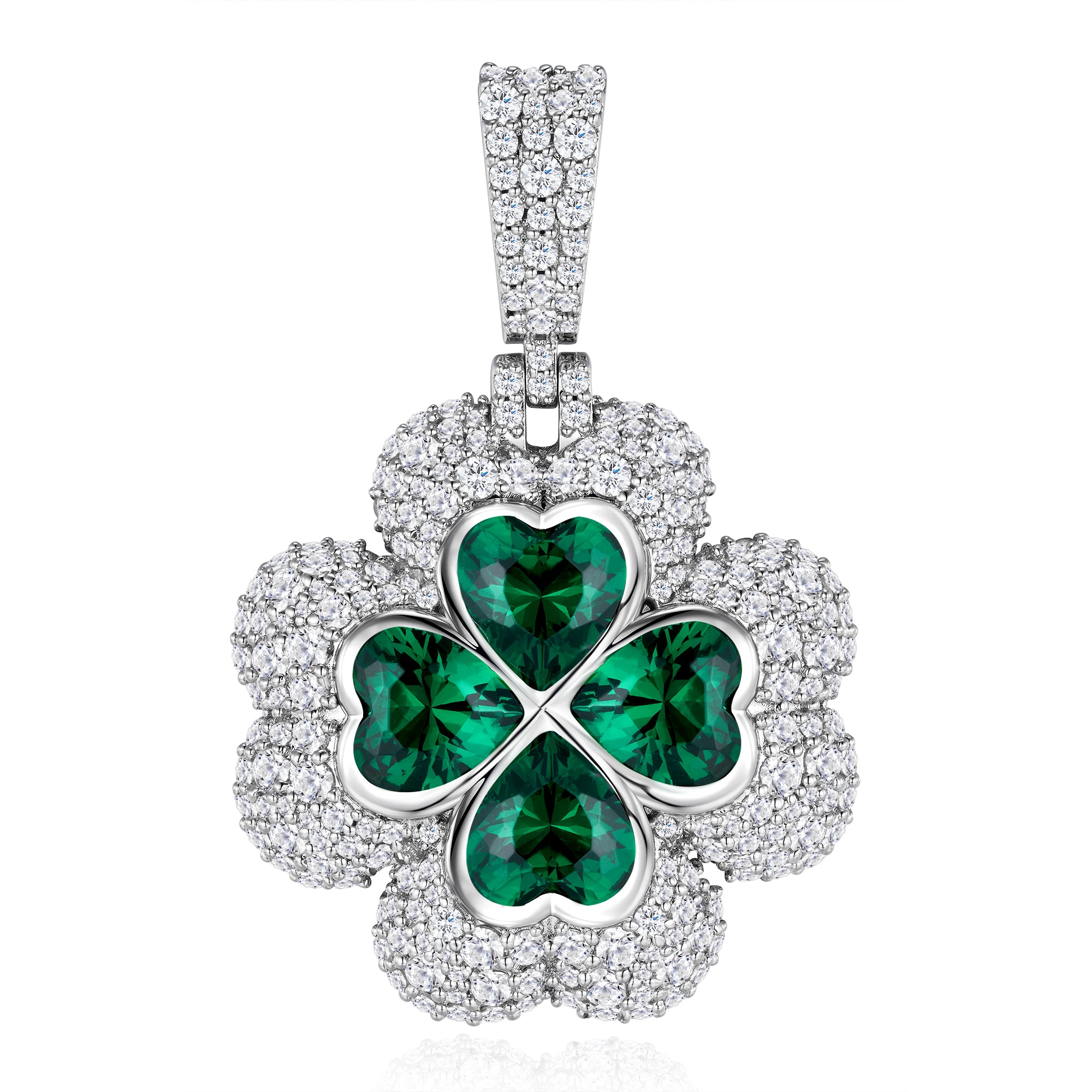 VVS Moissanite “Clover” Shaped Pendant,