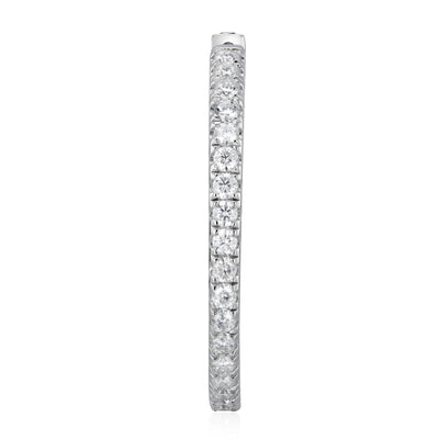 Single-row moissanite stud earrings