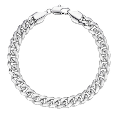 8mm Plain Cuban Bracelet