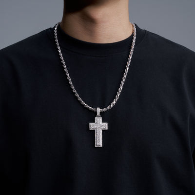 VVS Moissanite Cross, 14K Gold