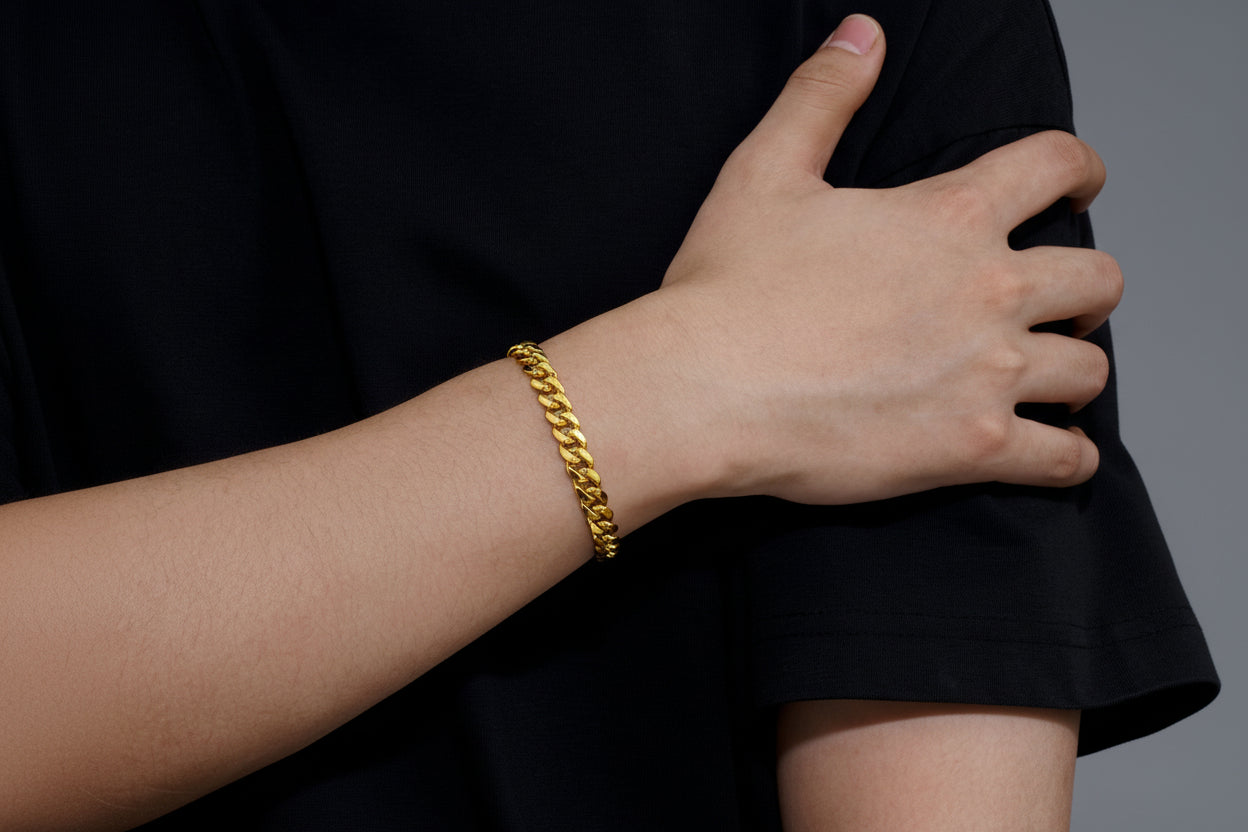 8mm Plain Cuban Bracelet