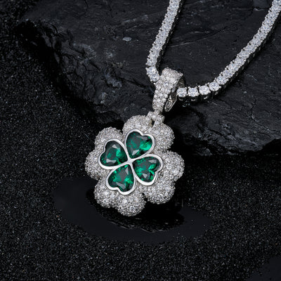 VVS Moissanite “Clover” Shaped Pendant,